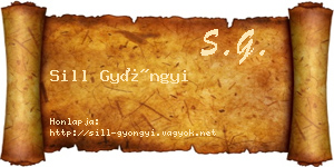 Sill Gyöngyi névjegykártya