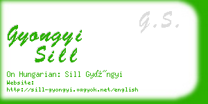 gyongyi sill business card